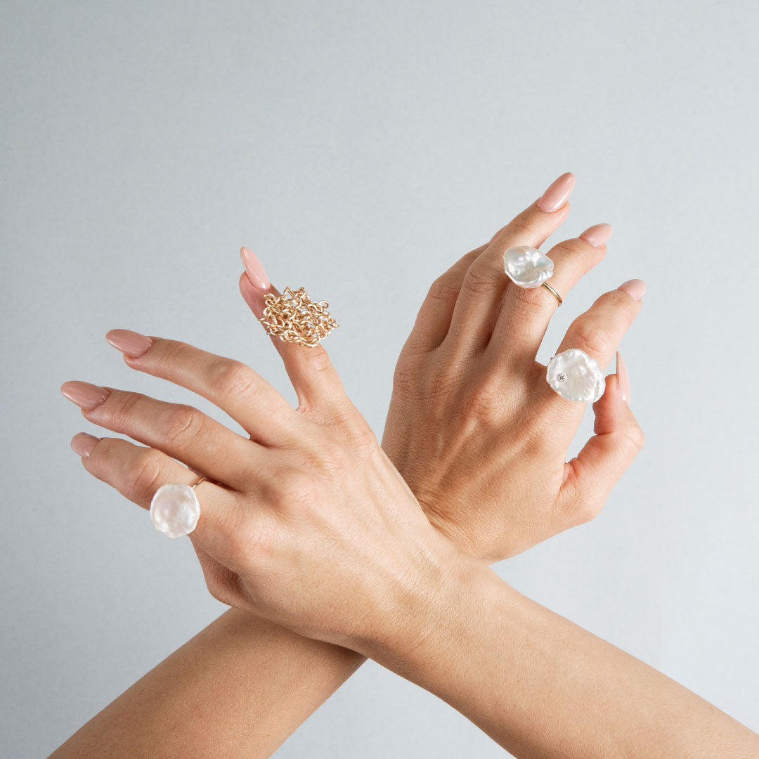 petal pearl ring